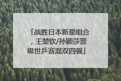 战胜日本新星组合，王楚钦/孙颖莎晋级世乒赛混双四强
