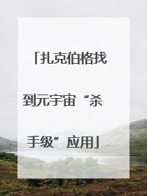 扎克伯格找到元宇宙“杀手级”应用