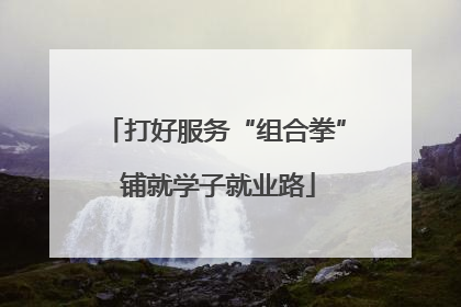 打好服务“组合拳” 铺就学子就业路