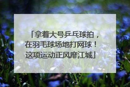 拿着大号乒乓球拍，在羽毛球场地打网球！这项运动正风靡江城