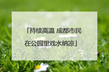 持续高温 成都市民在公园里戏水纳凉