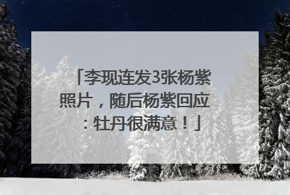 李现连发3张杨紫照片，随后杨紫回应：牡丹很满意！