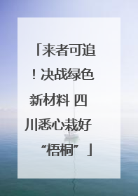 来者可追！决战绿色新材料 四川悉心栽好“梧桐”