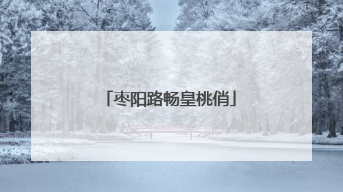 枣阳路畅皇桃俏