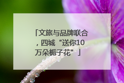 文旅与品牌联合，四城“送你10万朵栀子花”