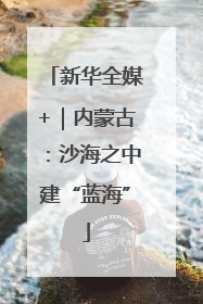 新华全媒+｜内蒙古：沙海之中建“蓝海”