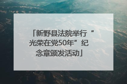 新野县法院举行“光荣在党50年”纪念章颁发活动