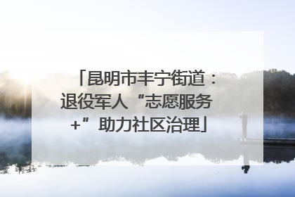 昆明市丰宁街道：退役军人“志愿服务+”助力社区治理