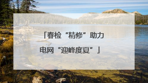 春检“精修”助力电网“迎峰度夏”