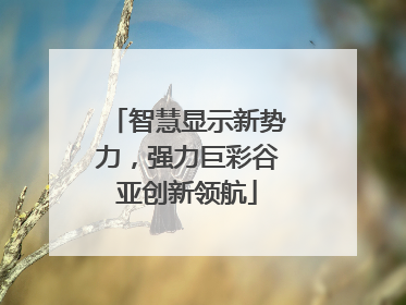 智慧显示新势力，强力巨彩谷亚创新领航