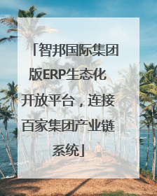 智邦国际集团版ERP生态化开放平台，连接百家集团产业链系统