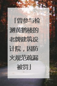 曾参与检测黄鹤楼的老牌建筑设计院，因防火规范疏漏被罚