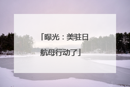 曝光：美驻日航母行动了