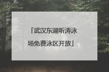 武汉东湖听涛泳场免费泳区开放