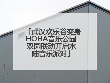 武汉欢乐谷变身HOHA音乐公园 双园联动开启水陆音乐派对