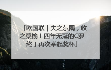 欧国联｜失之东隅，收之桑榆！四年无冠的C罗终于再次举起奖杯