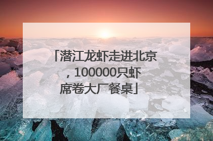 潜江龙虾走进北京，100000只虾席卷大厂餐桌
