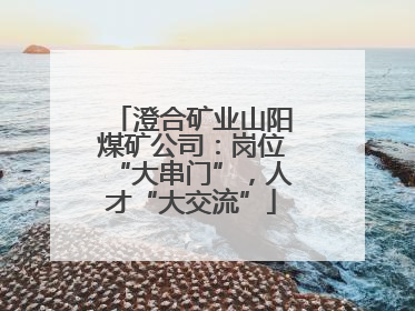 澄合矿业山阳煤矿公司：岗位“大串门”，人才“大交流”