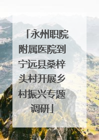 永州职院附属医院到宁远县桑梓头村开展乡村振兴专题调研