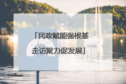 民政赋能强根基 走访聚力促发展