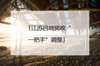 江苏四地党政“一把手”调整