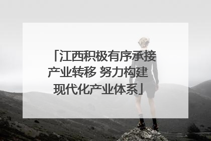 江西积极有序承接产业转移 努力构建现代化产业体系