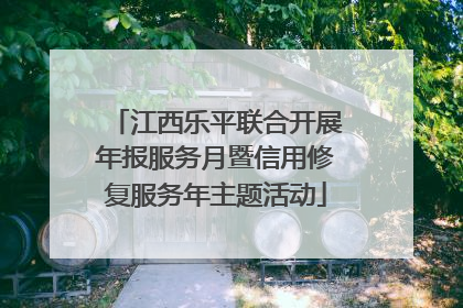 江西乐平联合开展年报服务月暨信用修复服务年主题活动