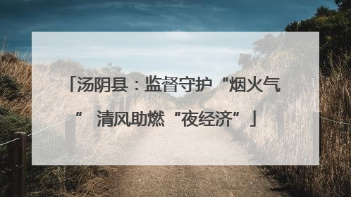 汤阴县：监督守护“烟火气” 清风助燃“夜经济”