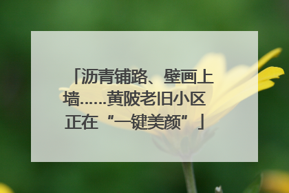 沥青铺路、壁画上墙……黄陂老旧小区正在“一键美颜”