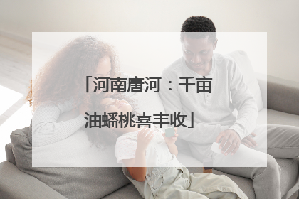 河南唐河：千亩油蟠桃喜丰收