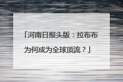 河南日报头版：拉布布为何成为全球顶流？