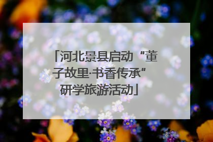 河北景县启动“董子故里·书香传承”研学旅游活动