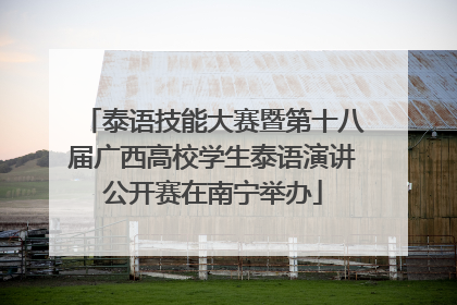 泰语技能大赛暨第十八届广西高校学生泰语演讲公开赛在南宁举办