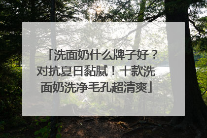 洗面奶什么牌子好？对抗夏日黏腻！十款洗面奶洗净毛孔超清爽