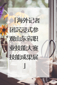 海外记者团沉浸式参观山东省职业技能大赛技能成果展