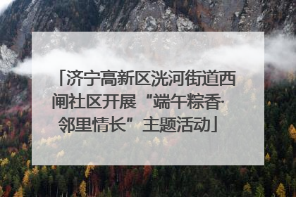 济宁高新区洸河街道西闸社区开展“端午粽香·邻里情长”主题活动