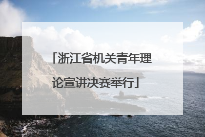 浙江省机关青年理论宣讲决赛举行