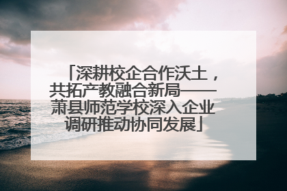 深耕校企合作沃土，共拓产教融合新局——萧县师范学校深入企业调研推动协同发展