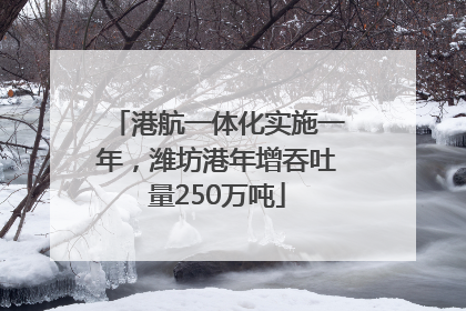 港航一体化实施一年，潍坊港年增吞吐量250万吨