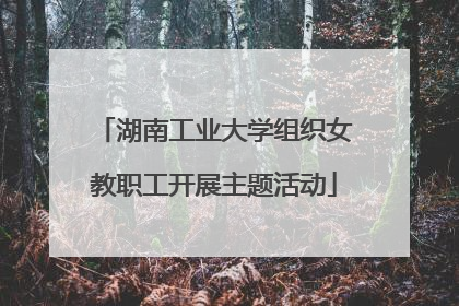 湖南工业大学组织女教职工开展主题活动