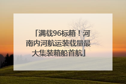 满载96标箱！河南内河航运装载量最大集装箱船首航
