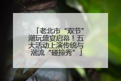 老北市“双节”潮玩盛宴启幕！五大活动上演传统与潮流“碰撞秀”