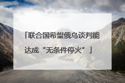 联合国希望俄乌谈判能达成“无条件停火”