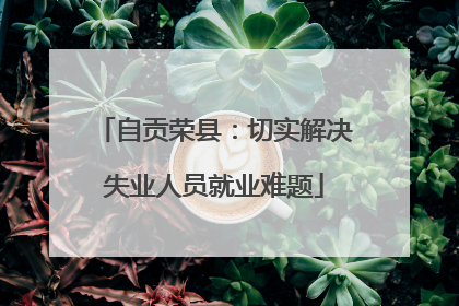 自贡荣县：切实解决失业人员就业难题