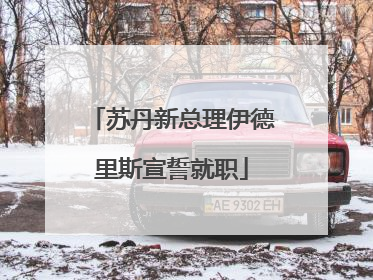 苏丹新总理伊德里斯宣誓就职