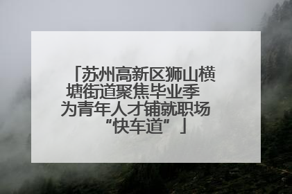 苏州高新区狮山横塘街道聚焦毕业季 为青年人才铺就职场“快车道”