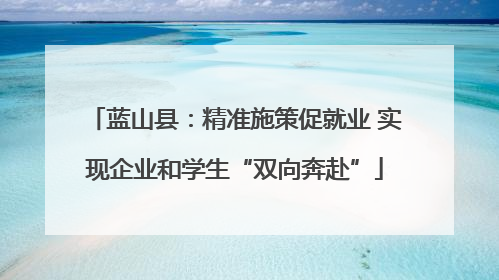 蓝山县：精准施策促就业 实现企业和学生“双向奔赴”