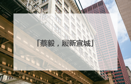 蔡毅，履新宣城