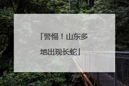 警惕！山东多地出现长蛇