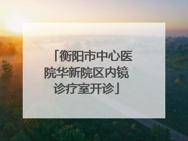 衡阳市中心医院华新院区内镜诊疗室开诊